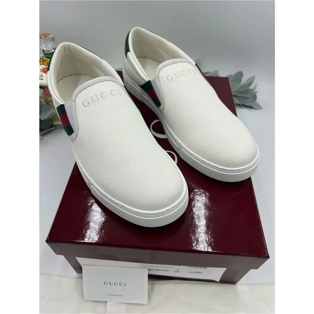 Men's Gucci ace slip on sneakers size 12 fits 12.5 US made in Italy